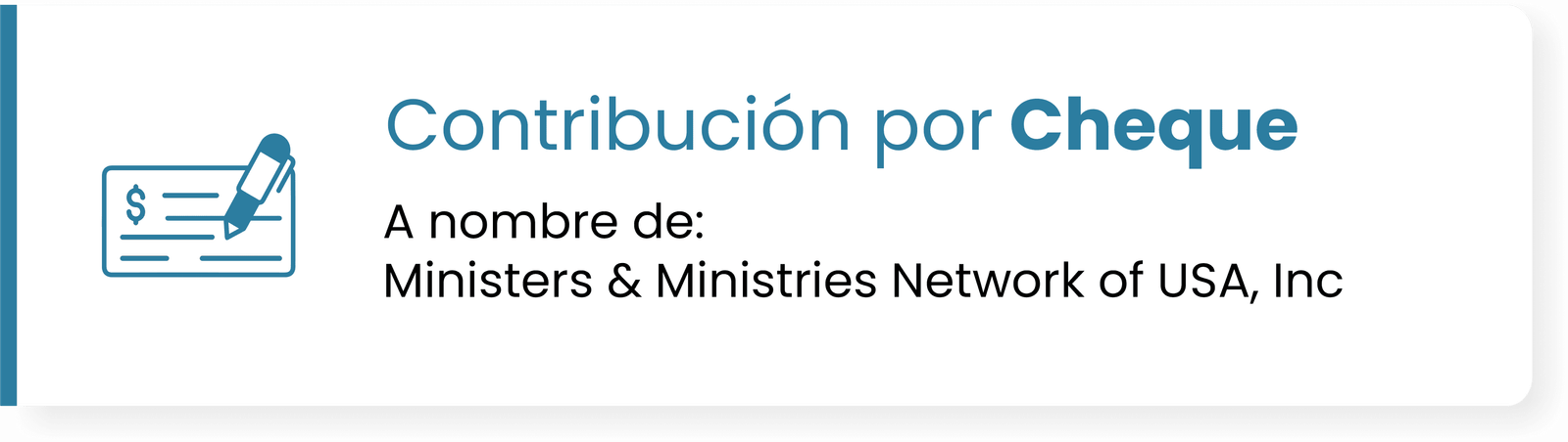 contribución por cheque